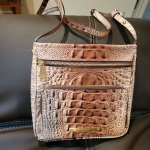 Crossbody bag from BRAHMIN The color is a rich Macchiato Ombre Melbourne leather